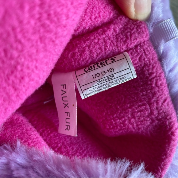 Carter’s Purple Monster Toddler slippers Size 9-10 - Picture 10 of 11